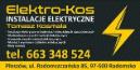 ELEKTRO-KOS Instalacje Elektryczne Tomasz Kosmala